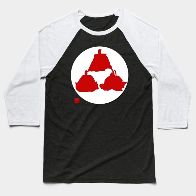 3 Shogun Bird Baseball T-Shirt by BennySensei